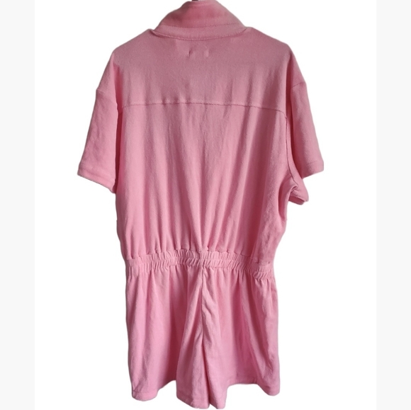 Good American Terry Romper Knit Iced Pink Size 4  Style GSW0230 New - Picture 7 of 8